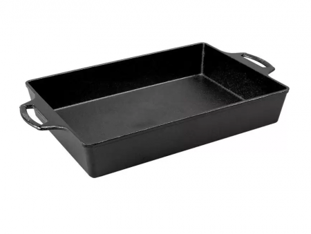 VASE DE GĂTIT - TAVA INALTA DREPTUNGHIULARA DIN FONTA 23 x 33 cm LODGE L-BW13C