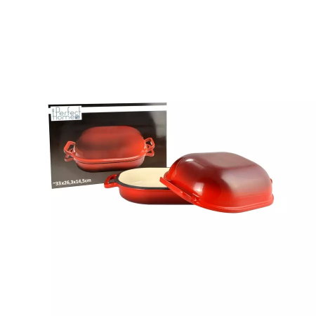 Vase pentru gătit din fontă - TAVA PENTRU CUPTOR DIN FONTA EMAILATA CU CAPAC
