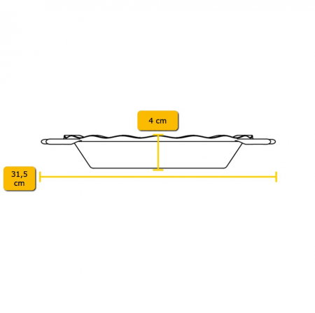 Tava rotunda din fonta pentru placinta 23 cm L-BW9PIE [4]