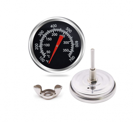ACCESORII SOBĂ, ȘEMINEU ȘI CUPTOR - TERMOMETRU DIN INOX 350 GRADE PENTRU CUPTOR/GRATAR