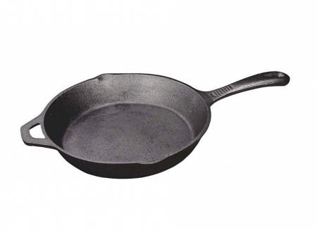 Vase pentru gătit din fontă - TIGAIE ADANCA ROTUNDA DIN FONTA CU MANER  25 cm CAMP CHEF CC-SK10