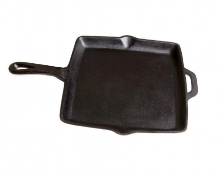 Vase pentru gătit din fontă - TIGAIE PATRATA DIN FONTA CU MANER 28 cm CAMP CHEF CC-SQ11