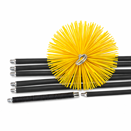 TRUSE SI ACCESORII PROFESIONALE DE CURATARE HORN - Trusa profesionala de curatat hornuri 8m cu arc si perie nylon D125