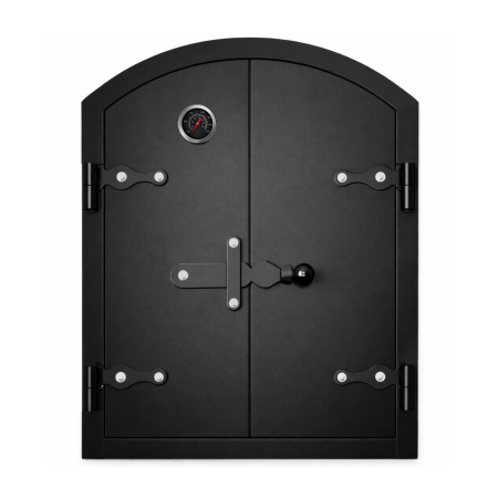 Uși de cuptor - Ușă afumătoare oțel 600x500 mm cu termometru inox 350°C
