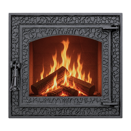 Uși pentru sobă și șemineu - usa-semineu-rustic-mediu-cu-geam-fără-cenusar-400x460-mm