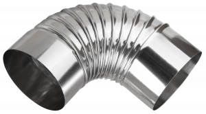 COȘURI DE FUM - Cot burlan inox diametru 150 mm