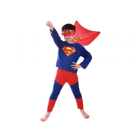 Costume si seturi pentru copii - Costum Superman pentru copii, albastru, 110-120 cm, 5-7 ani