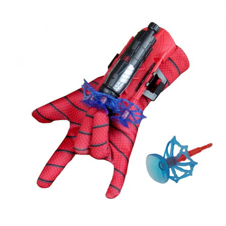 Accesorii costume copii - Manusa Spiderman pentru copii IdeallStore®, cu patru ventuze, rosie, marime universala