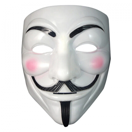 Accesorii costume copii - Masca pentru copii IdeallStore®, Anonymous Vendetta, plastic, marime universala, alba