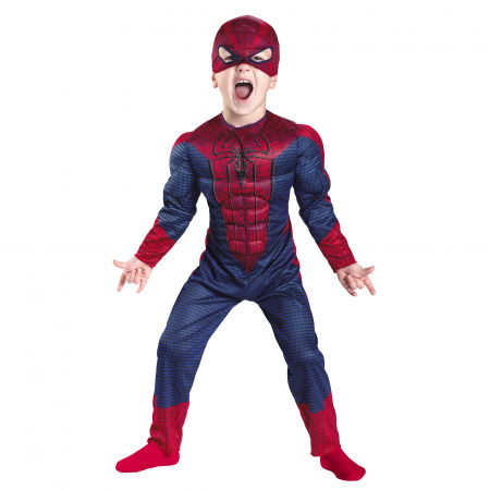 Costume si seturi pentru copii - Costum Spiderman cu muschi pentru copii, rosu, 3-5 ani, 95-110 cm