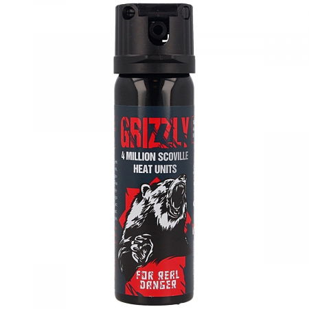 Spray autoaparare - Spray cu ardei iute IdeallStore® impotriva ursilor, Grizzly Defence, dispersant, auto-aparare, 63 ml, negru