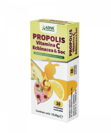 Altele - Propolis Vitamina C Echinaceea & Soc X 30 Comprimate Masticabile