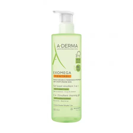 Dermato-cosmetice - A-Derma Exogema Gel Spumant 2In1 , 500Ml