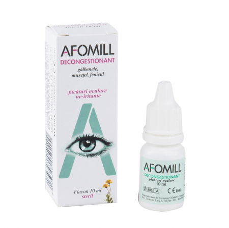 Ochii- oglinda sufletului - Afomill Decongestionant Picaturi Oculare, 10 Ml