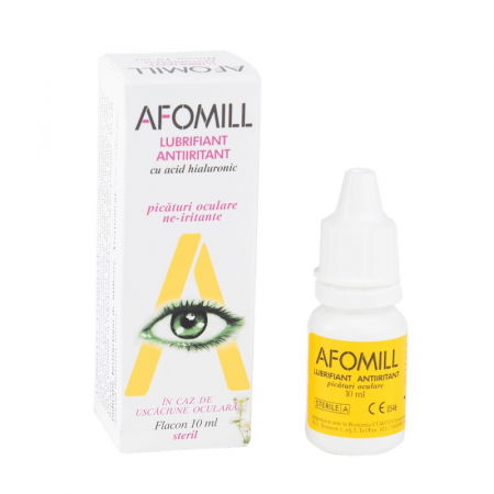 Ochii- oglinda sufletului - Afomill Lubrifiant Antiiritant Picaturi Oculare, 10Ml