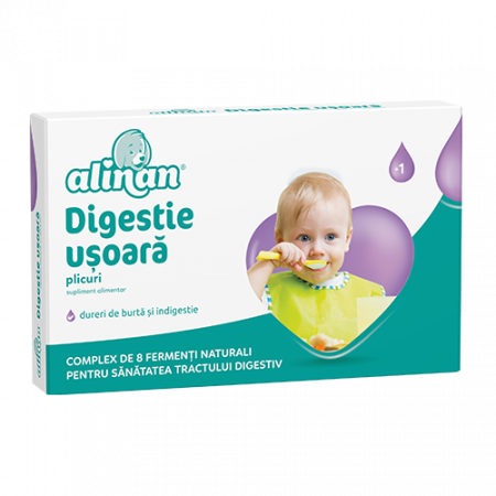 Suplimente alimentare copii - Alinan Digestie Usoara, 10 Plicuri
