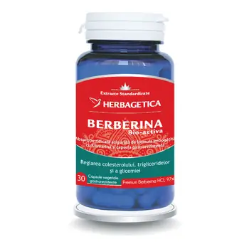Biliar și hepatic - Berberina Bio-Activa, 30 Capsule Vegetale Gastrorezistente