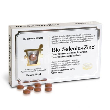 Vitamine si minerale - Bio-Seleniu+Zinc, 30 Tablete Filmate