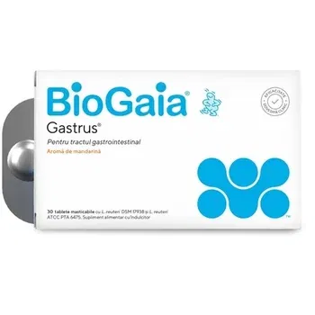 Digestie și metabolism - Biogaia Gastrus Pentru Tractul Intestinal Cu Aroma De Mandarine X 30 Comprimate