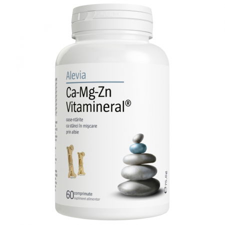 Vitamine si minerale - Ca-Mg-Zn Vitamineral, 60 Comprimate