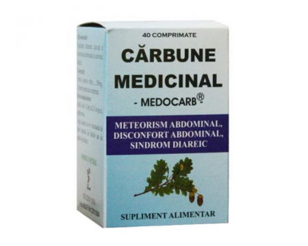 Digestie și metabolism - Medocarb Carbune Medicinal, 40 Comprimate