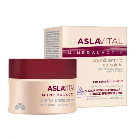 50+ , dar e frumos... ( Produse anti-aging) - Aslavital Mineralactiv Crema Antirid Cu Calciu (1560), 50 Ml