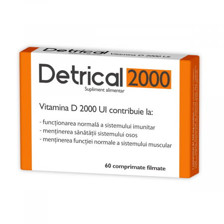 Vitamine si minerale - Detrical 2000 X 60 Comprimate Filmate