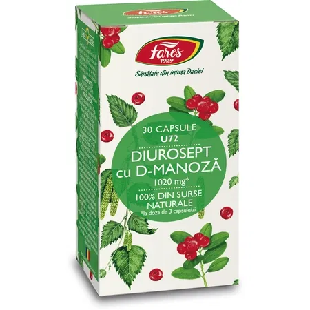 Incontinență urinară - Diureosept Cu D-Manoza X 30 Capsule