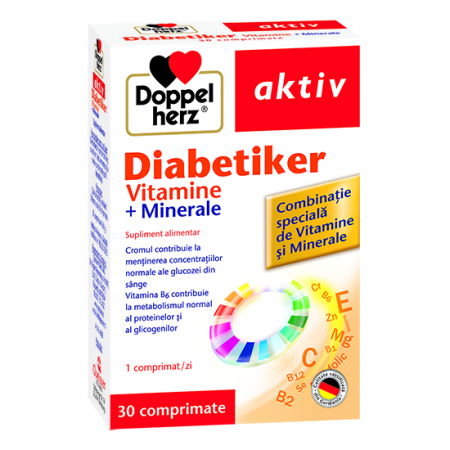 " Sunt prea dulce..."(  Diabet zaharat) - Doppelherz Aktiv Diabetiker Vitamine+Minerale, 30 Comprimate