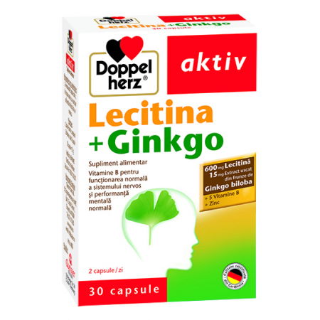 Mâini reci, picioare reci și obosite - Doppelherz Aktiv Lecitina+Ginkgo, 30 Capsule