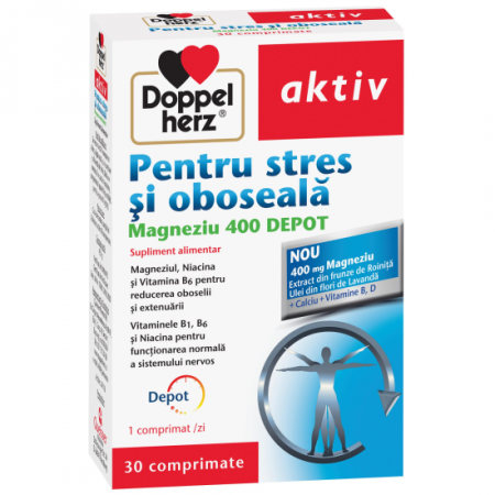 Altele - Doppelherz Aktiv Pentru Stres S Oboseala Magneziu 400 Depot, 30 Comprimate