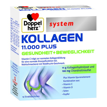 Suplimente alimentare - Doppelherz System Kollagen 11.000 Plus, 10 Flacoane Unidoza