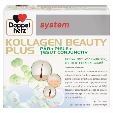 50+ , dar e frumos... ( Produse anti-aging) - Doppelherz System Kollagen Beauty Plus , 30 Flacoane Unidoza