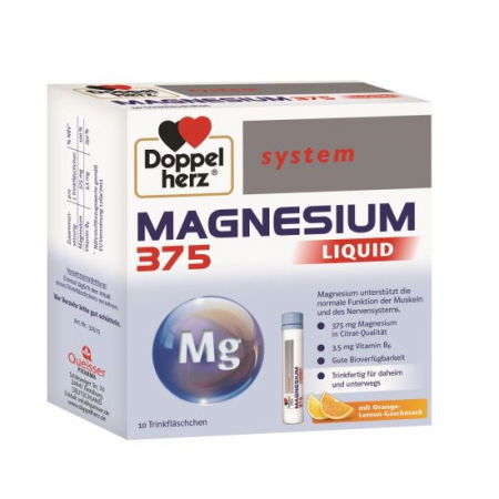 Promotiile lunii Octombie - Doppelherz System Magneziu Lichid 375 Mg, 10 Flacoane Buvabile