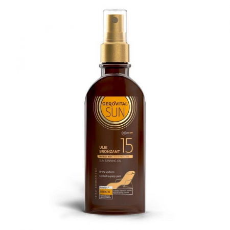 Protecție solară - Gerovital Sun Ulei Bronzant Sun , Spf15 (4643) , 150Ml