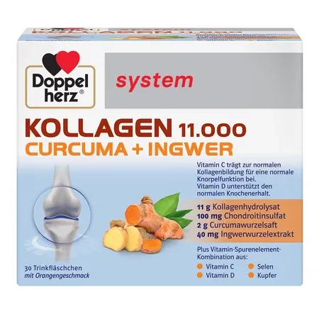 Suplimente alimentare - Kollagen 11.000 Curcuma+Ghimbir , 30 Flacoane