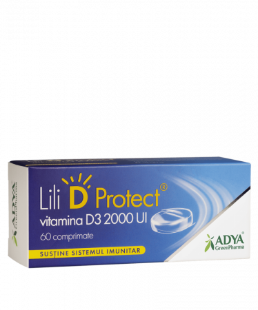 Vitamine si minerale - Lili D Protect Vitamina D3 2000 Ui, 60 Comprimate