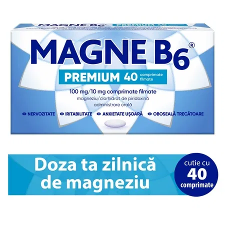 PRODUSE - Magne B6 Premium 100Mg/10Mg X 40 Comprimate Filmate