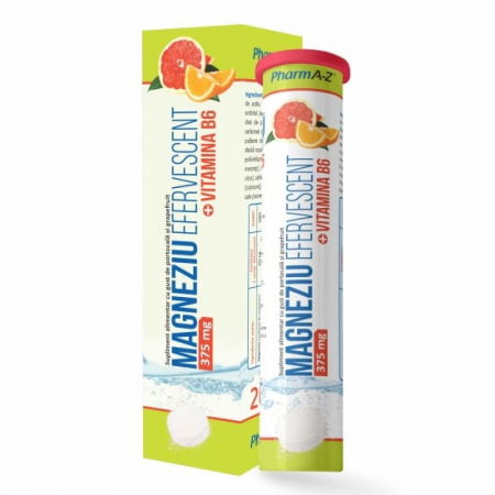 Altele - Magneziu 375 Mg + Vitamina B6, 20 Comprimate Efervescente, Pharma A-Z
