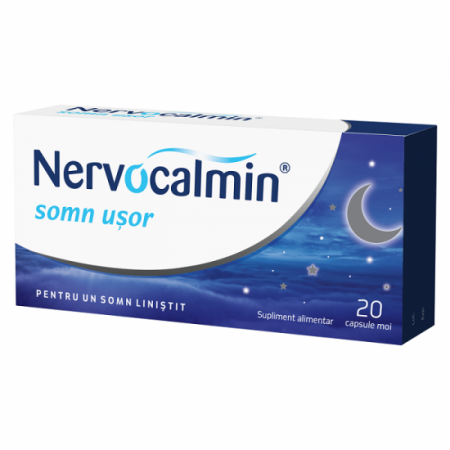 Somn liniștit - Nervocalmin Somn Usor, 20 Capsule Moi