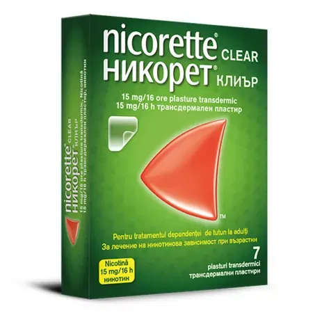 Altele - Nicorette Clear , 15Mg/16H , 7 Plasturi