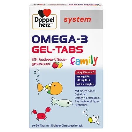 Suplimente alimentare - Omega 3 Gel Tabs Family , 60 Comprimate Masticabile Moi