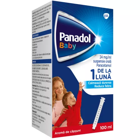 OTC - Panadol Baby Suspensie Orala, 24 Mg/Ml, 100 Ml