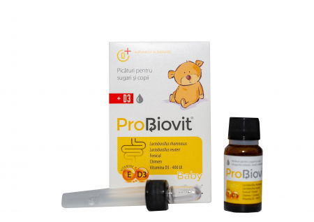 Altele - Probiovit Baby + Vitamina D3 Probiotic,Picaturi Pentru Sugari Si Copii, 10 Ml