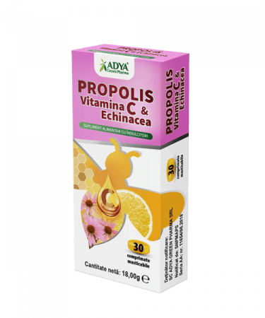 Promotiile lunii Octombie - Propolis & Vitamina C & Echinaceea X 30 Comprimate Masticabile