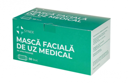 Altele - Masca Faciala Uz Medical Tip Ii Unica Folosinta Synek X 50 Bucati