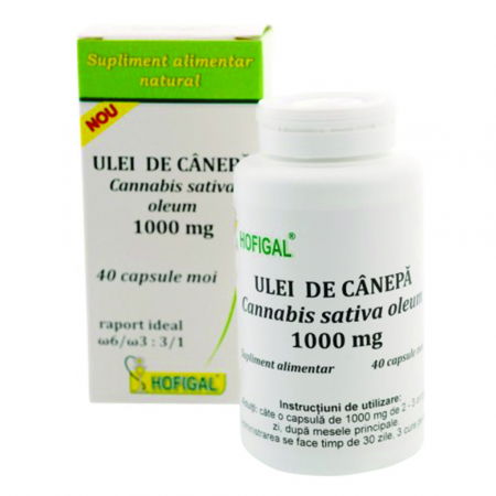 Altele - Ulei De Canepa 1000 Mg, 40 Capsule