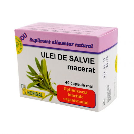 Vreau să fiu activ! - Ulei De Salvie Macerat 500 Mg, 40 Capsule Moi