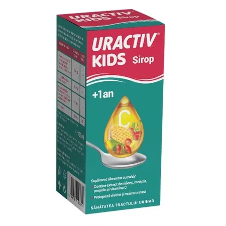 Suplimente alimentare copii - Uractiv Kids Sirop 1+ , 150 Ml