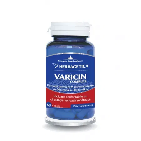 Mâini reci, picioare reci și obosite - Varicin Complex , 60 Capsule